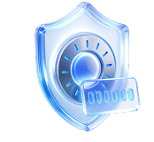 3D shield with a clock, representing time-based codes